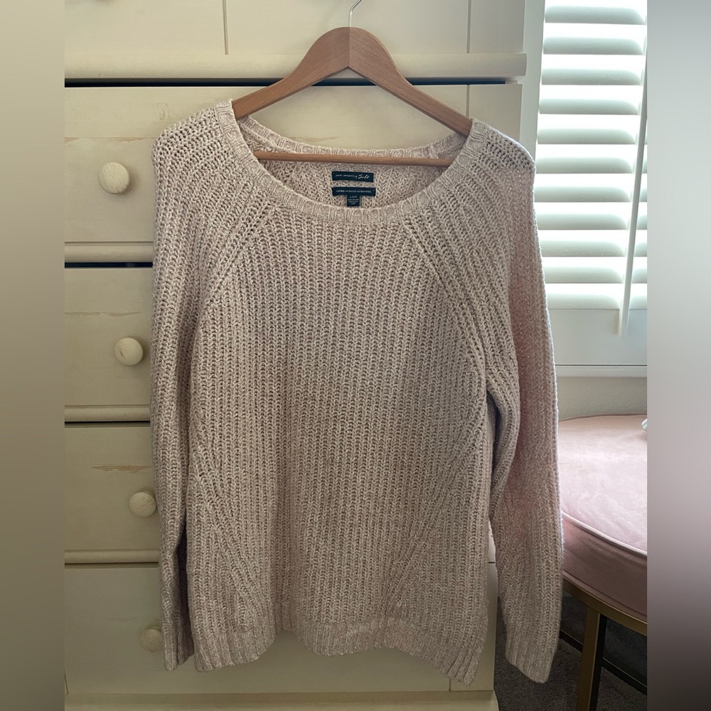 Soft oversized pink pullover sweater 🌸